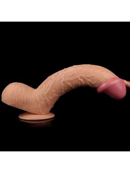 Penis z przyssawką duży żylasty cielisty 28,5 cm - 7