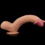 Penis dildo z mocną przyssawką duży żylasty cielisty 28,5 cm - 8