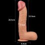 Penis z przyssawką duży żylasty cielisty 28,5 cm - 9