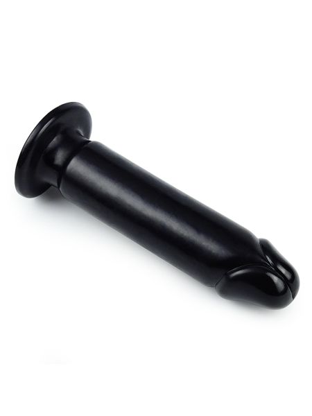 Dildo czarny lateksowy penis giętki z przyssawką - 5