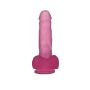 Dildo jasnoróżowe silikonowy z przyssawką 17,5 cm - 6