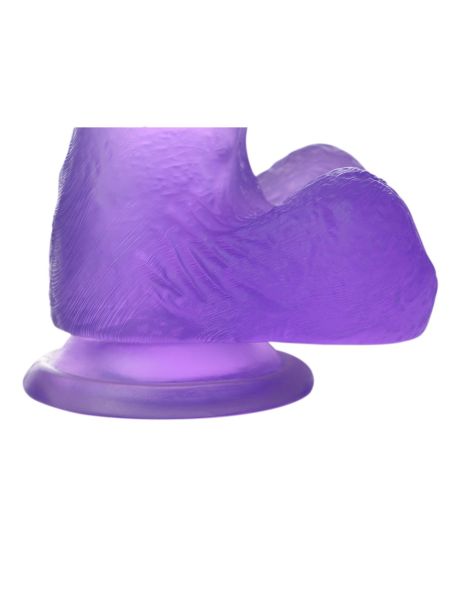 Silikonowe fioletowe dildo przyssawka 15,5 cm - 5