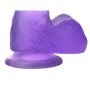 Silikonowe fioletowe dildo przyssawka 15,5 cm - 6