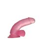 Silikonowe jasnoróżowe dildo z przyssawką 15 cm - 5