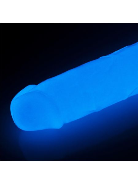 Dildo z przyssawką  ledowe duże podświetlane 20 cm - 4