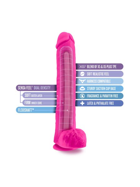 Wielke realistyczne dildo przyssawka strap-on 35cm - 3