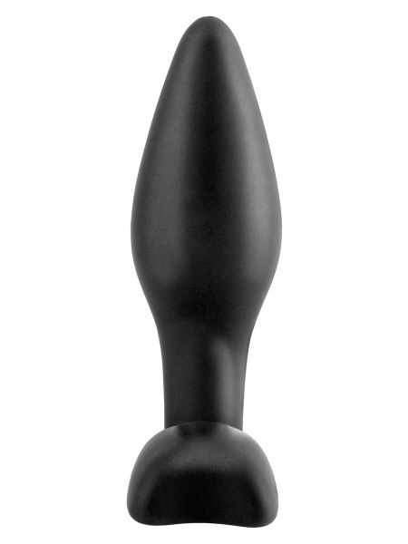 Gładki czarny korek analny silikonowa zatyczka miękka - 5