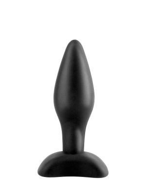 Gładki czarny korek analny silikonowa zatyczka miękka - image 2