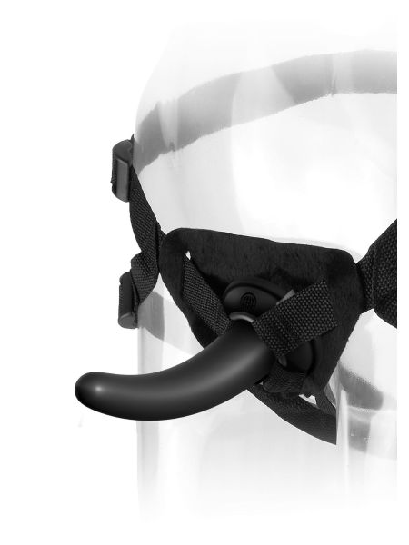 Regulowany Strap-on majtki z czarnym dildo 18 cm - 5