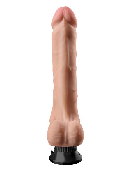 Silikonowe wibrujące żylaste dildo do strap-on 30,5 cm - 6