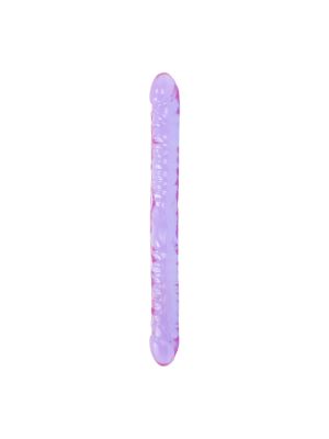 Silikonowe podwójne fioletowe żelowe dildo miękkie 46 cm