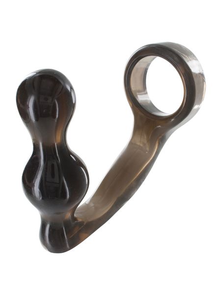 Korek analny z elastycznym pierścieniem na penisa - 2