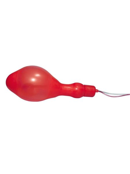 Czerwony nadmuchiwany korek analny z wibracjami 14,5cm - 7