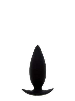 Czarny gładki korek analny zatyczka z uchwytem - image 2