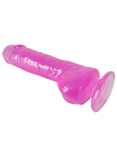 Miękki różowy żelowy sztuczny penis z mocną przyssawką dildo - 11