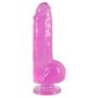Miękki różowy żelowy sztuczny penis z mocną przyssawką dildo - 4