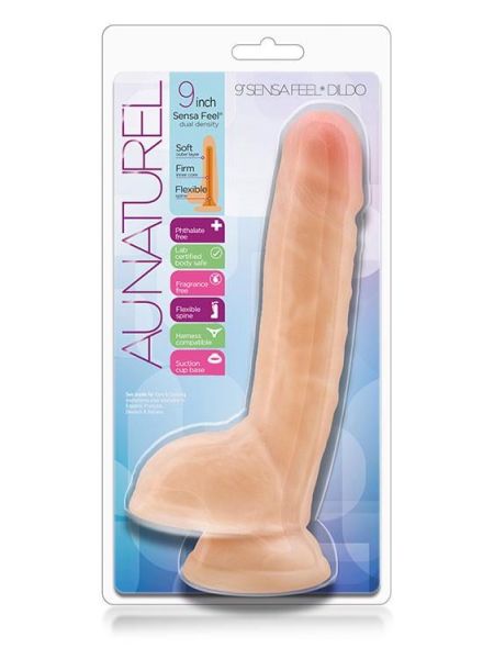 Sztuczny penis cielisty realistyczny miękki dildo 23 cm - 2