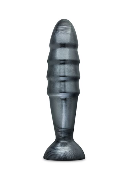 Czarny gruby silikonowy plug zatyczka korek analny - 2
