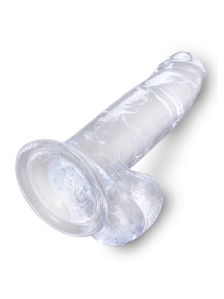 Przezroczyste silikonowe dildo z mocną przyssawką - 5