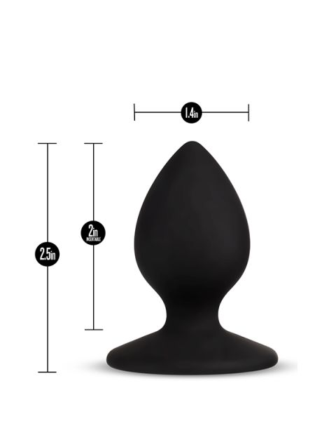 Plug gruby silikonowy korek zatyczka analna czarna - 5