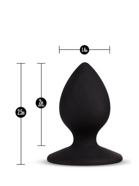 Plug gruby silikonowy korek zatyczka analna czarna - 9