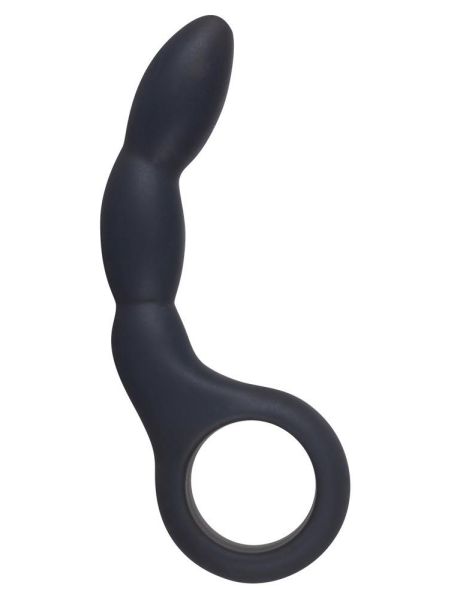 Korek analny czarne dildo analne z uchwytem 13,5cm - 3
