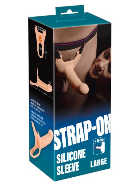 Dildo strap-on przedłużenie penisa elastyczne 26cm