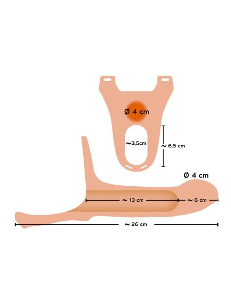 Dildo strap-on przedłużenie penisa elastyczne 26cm - 13