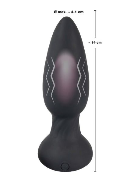 Gładki wibrujący korek analny silikonowa zatyczka 14 cm - 14
