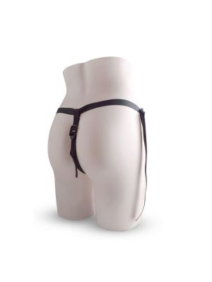 Strap-on majtki na szelkach z gumowym fioletowym dildo - image 2