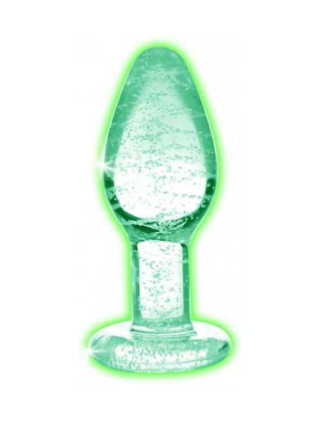 Zatyczka podświetlany szklany korek analny wodoodporny