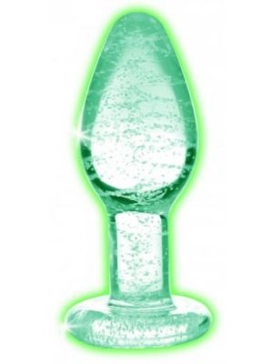 Zatyczka szklana wodoodporny świecący korek analny zatyczka