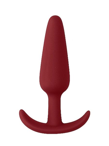 Czerwony silikonowy wodoodporny korek analny zatyczka 7,5cm