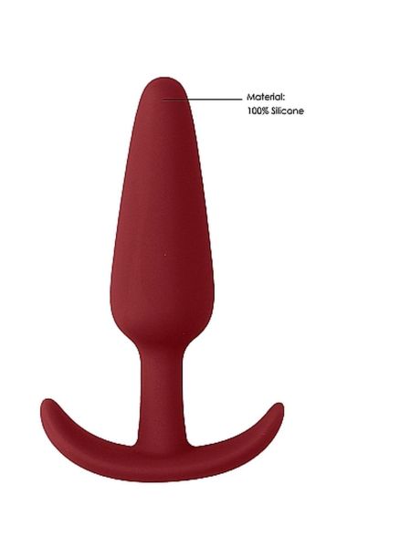 Czerwony silikonowy wodoodporny korek analny zatyczka 7,5cm - 5
