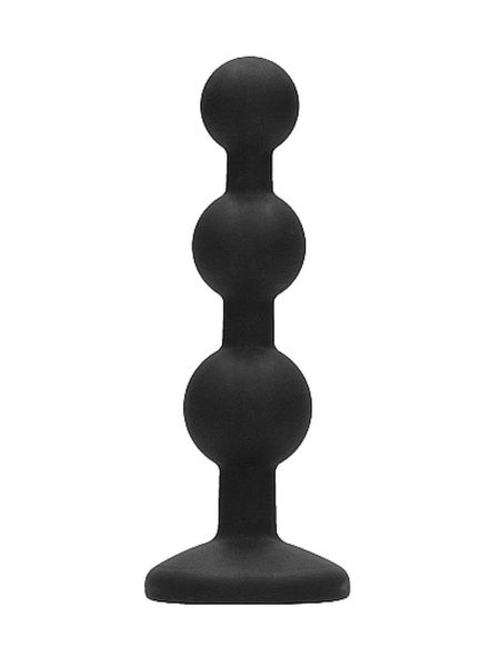 Silikonowa zatyczka korek analny czarny plug 12 cm - 4