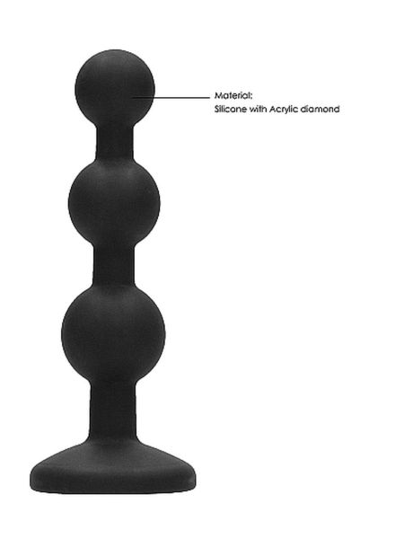Silikonowa zatyczka korek analny czarny plug 12 cm - 7