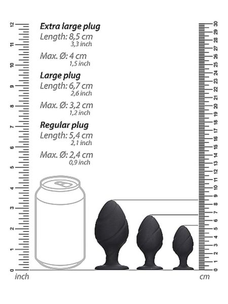 Zatyczka gładki silikonowy korek analny plug 8,5cm - 4
