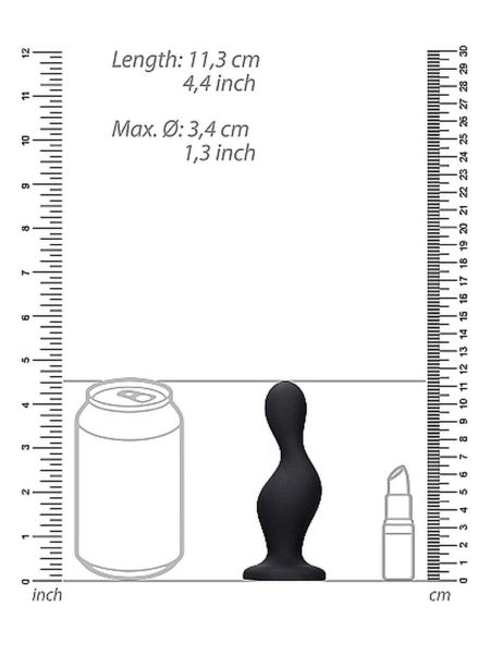 Zatyczka silikonowy gładki korek analny plug 11 cm - 4