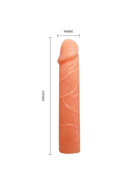 Giętkie dildo elastyczne realistyczny wygląd 19 cm - 8