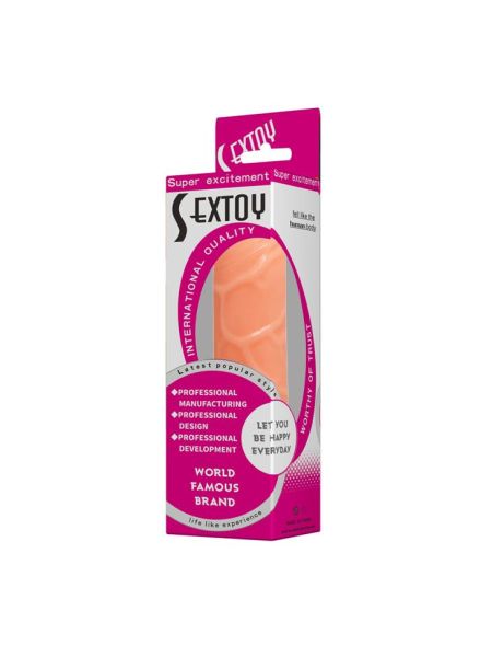 Giętkie dildo elastyczne realistyczny wygląd 19 cm - 9