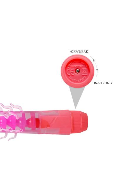 Elastyczne zginane dildo wibrator z wypustkami 23,5 cm - 5