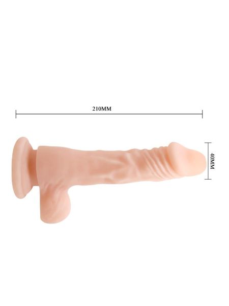 Dildo realistyczne przyssawką żylasty penis 21 cm - 4