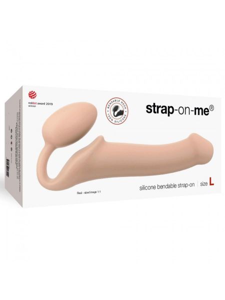 Silikonowy Strap-on podwójna penetracja gładkie dildo - 6