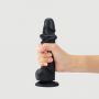 Dildo realistyczne sliding skin black s - 3