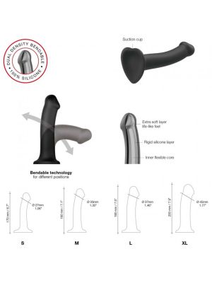 Penis giętki miękki realistyczny silikonowe dildo - image 2