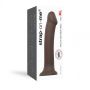 Penis gładki brązowy dildo z przyssawką 20 cm - 6