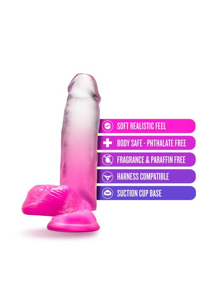 Dildo fikuśne grube sex z przyssawka i jądrami - 7