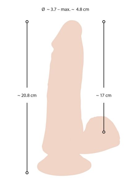 Dildo realistyczne miękkie z przyssawką 20,8 cm - 8