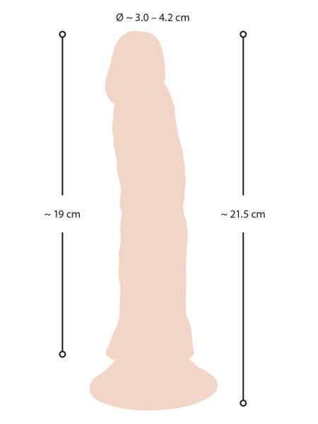 Żylaste giętkie elastyczne dildo z wibracjami 21,5 cm - 7
