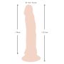 Żylaste giętkie elastyczne dildo z wibracjami 21,5 cm - 8